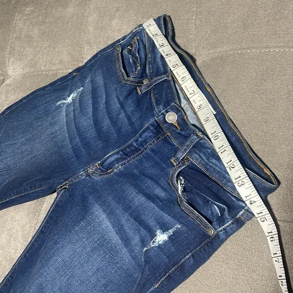 🥰🥰CanKan Dark Wash Mid Rise Distressed Jeans🥰🥰 - Picture 12 of 14